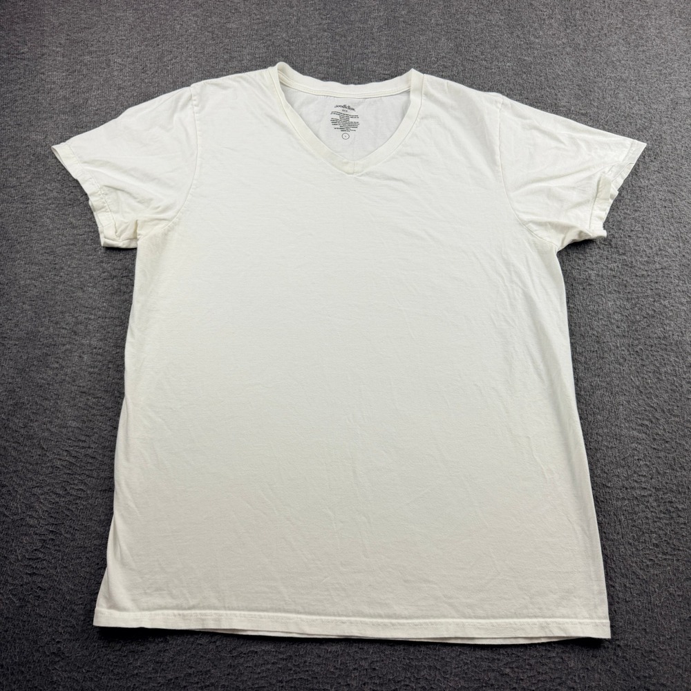 Goodfellow & Co Women's L Large White V-Neck Short Sleeve T-Shirt